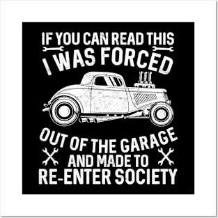 If You Can Read This Funny Classic Garage Hot Rod Posters and Art